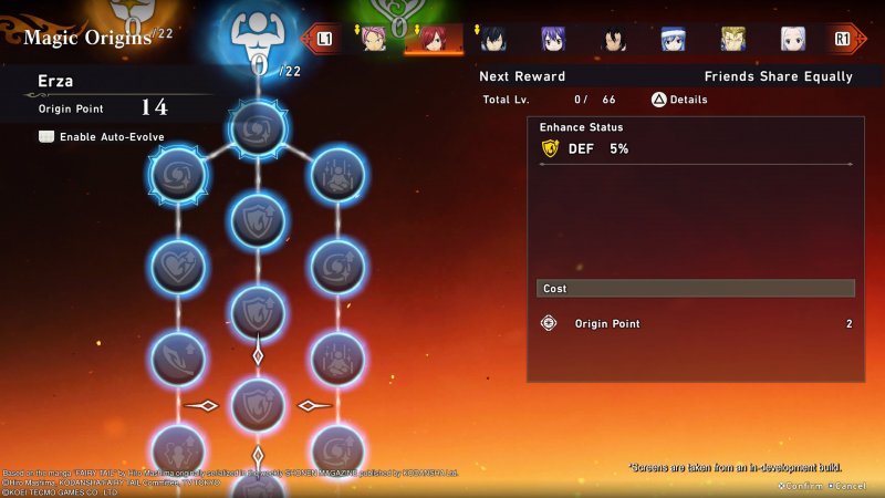 L'albero delle abilità in cui distribuire gli Origin Point L'albero delle abilità in cui distribuire gli Origin Point