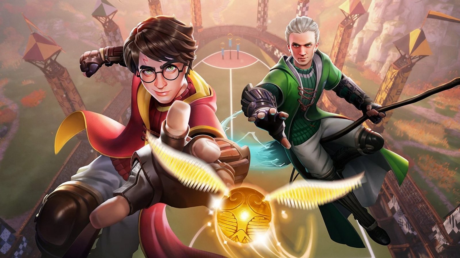 Harry Potter e Draco Malfoy si sfidano in Harry Potter: Campioni di Quidditch