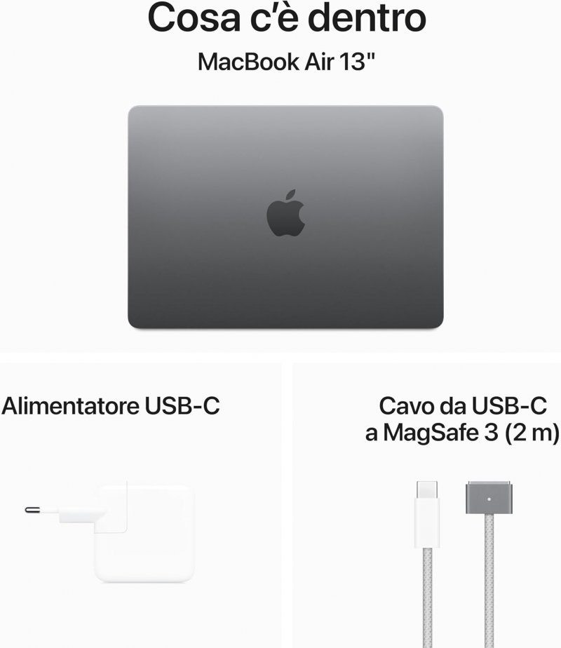 I contenuti della confezione dell'Apple MacBook Air