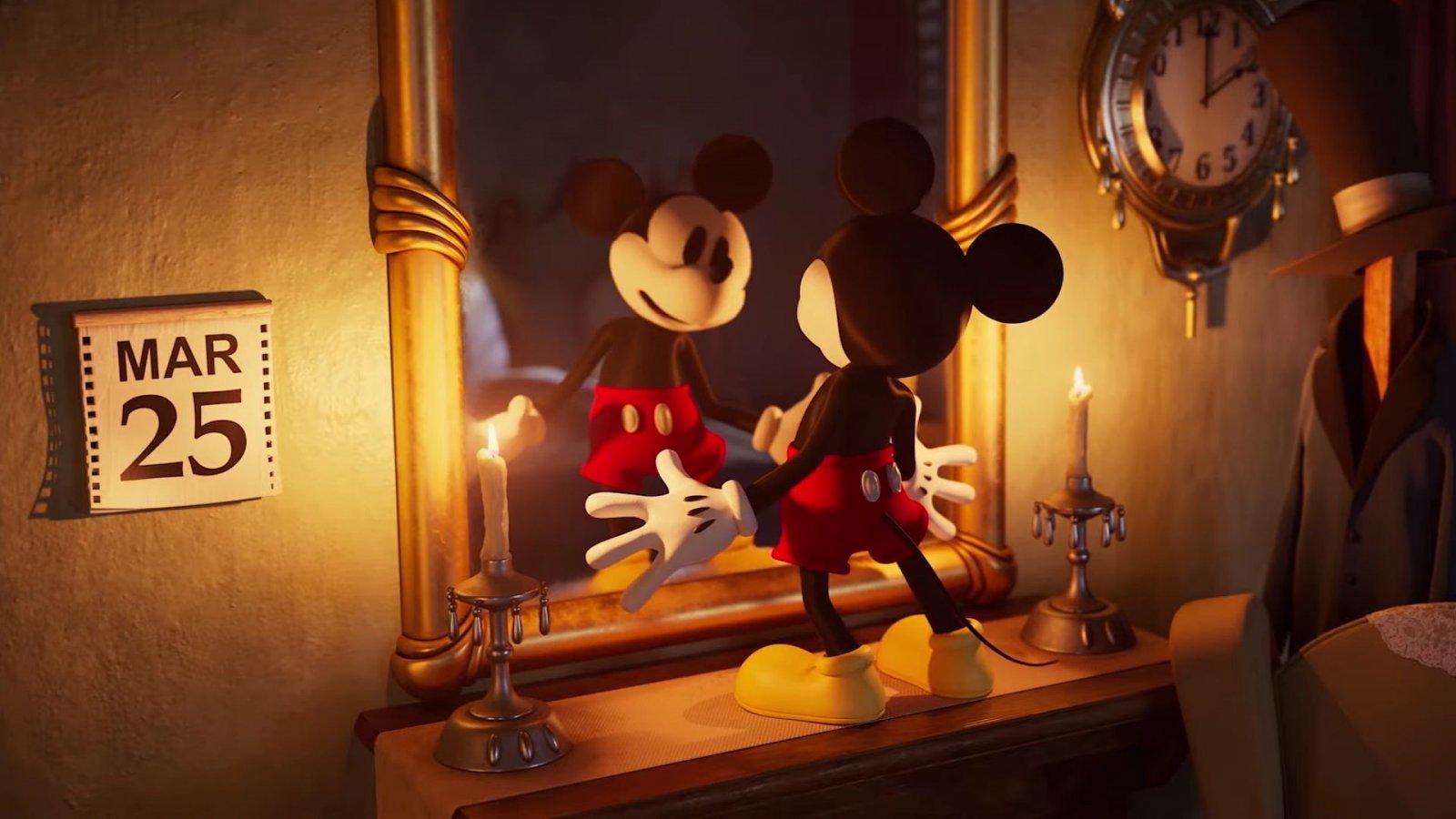 Topolino si specchia in Disney Epic Mickey: Rebrushed