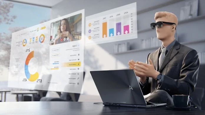 Questa è una rappresentazione di quello che vedremo inforcando un paio di AirVision M1 Questa è una rappresentazione di quello che vedremo inforcando un paio di AirVision M1