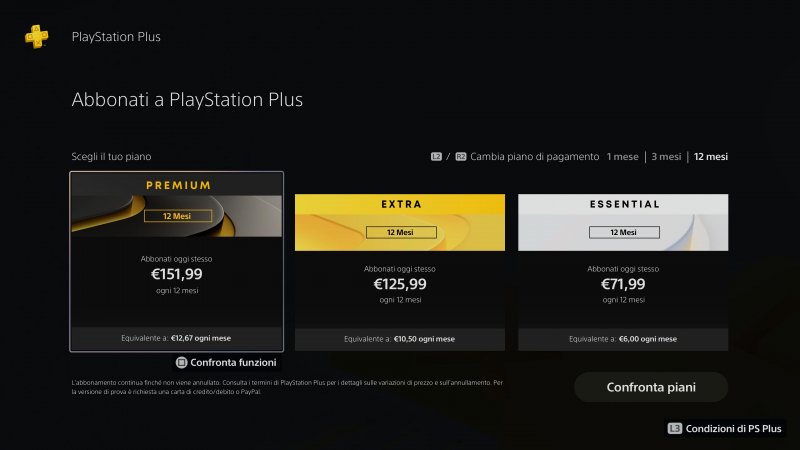 I prezzi per l'abbonamento da 12 mesi a PlayStation Plus I prezzi per l'abbonamento da 12 mesi a PlayStation Plus