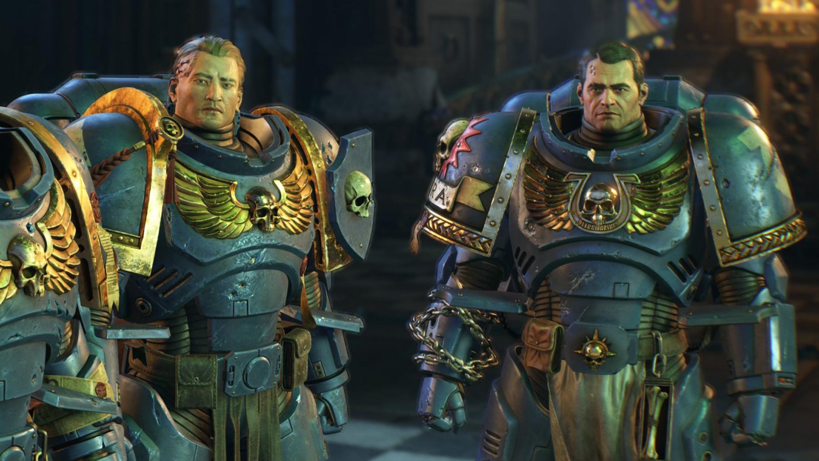 Due dei protagonisti di Warhammer 40.000: Space Marine 2