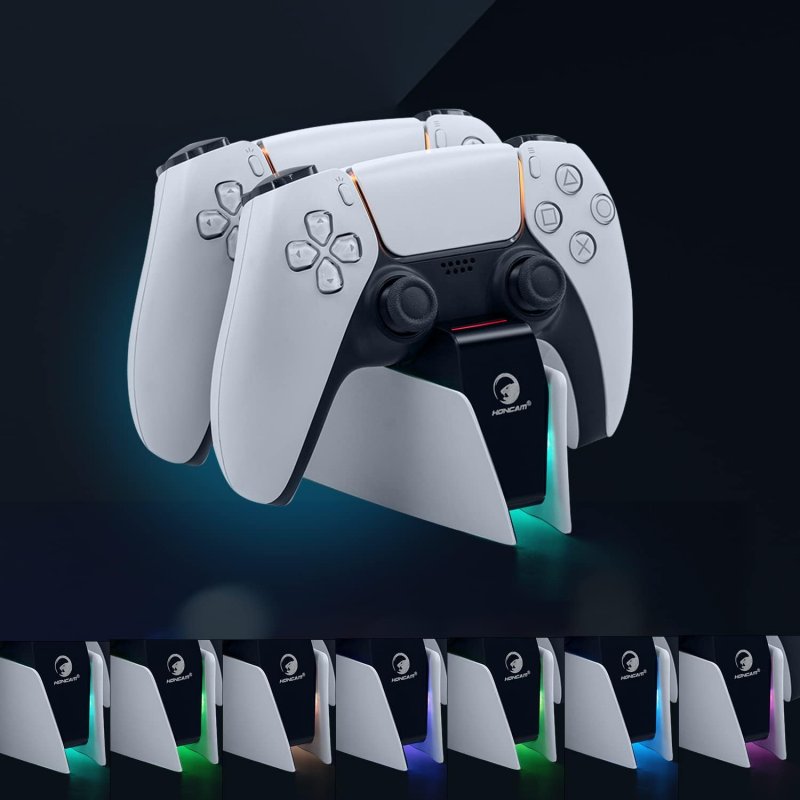 I vari colori del LED del dock di ricarica per DualSense