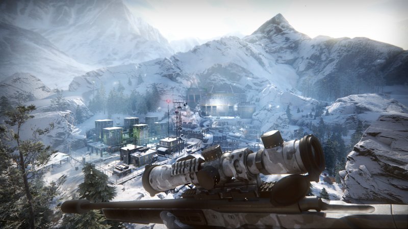 A snowy area of ​​Sniper Ghost Warrior Contracts