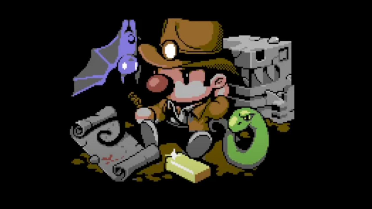 La schermata di caricamento di Spelunky64