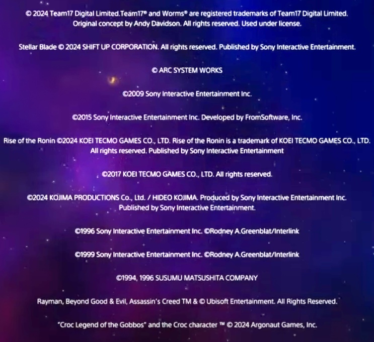 Parte dei titoli di coda di Astro Bot Parte dei titoli di coda di Astro Bot