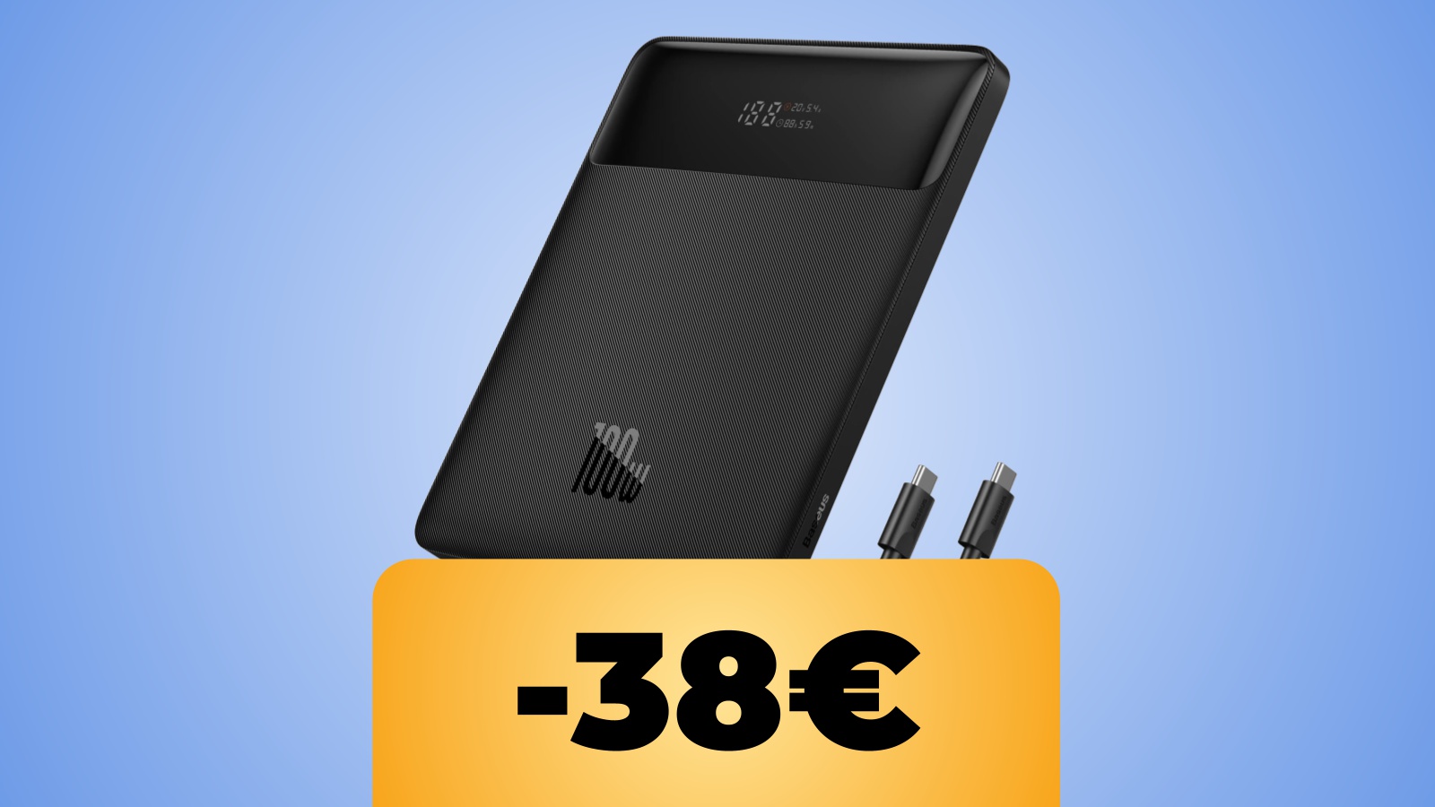 Powerbank Baseus da 100 W e 20.000 mAh e lo sconto di Amazon