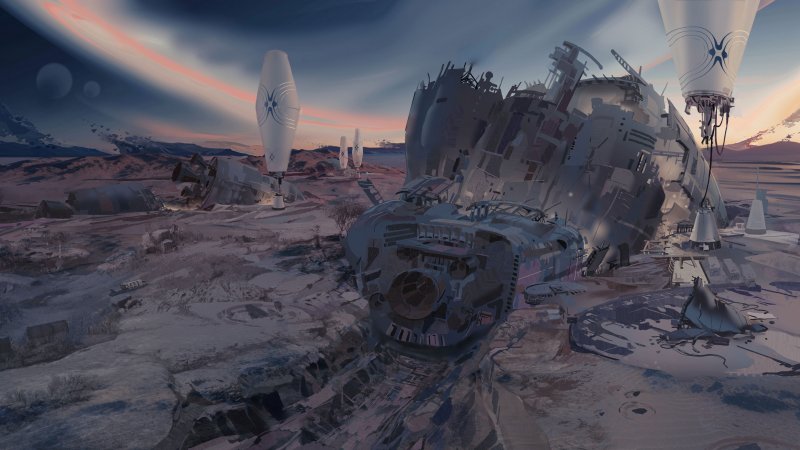Una misteriosa astronave arenata, un'ambientazione delle più classiche per i fan di Destiny Una misteriosa astronave arenata, un'ambientazione delle più classiche per i fan di Destiny