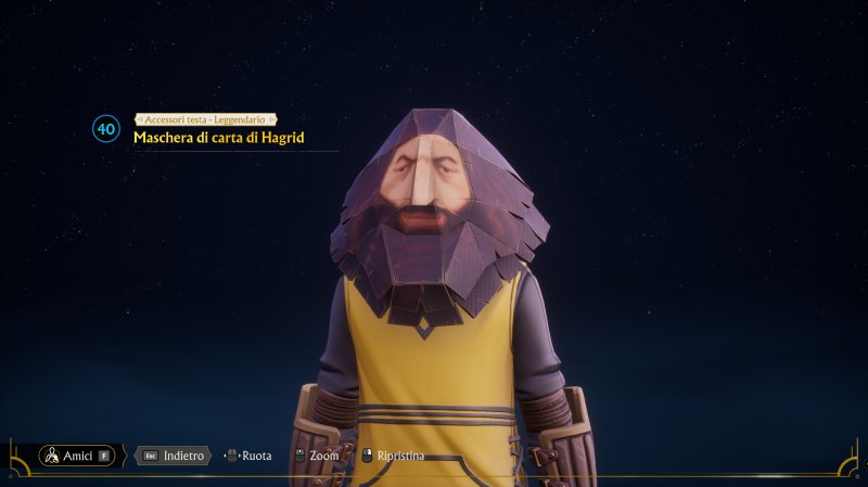 Ecco l'ambita maschera di Hagrid, in tutto il suo splendore a basso tasso di poligoni Ecco l'ambita maschera di Hagrid, in tutto il suo splendore a basso tasso di poligoni