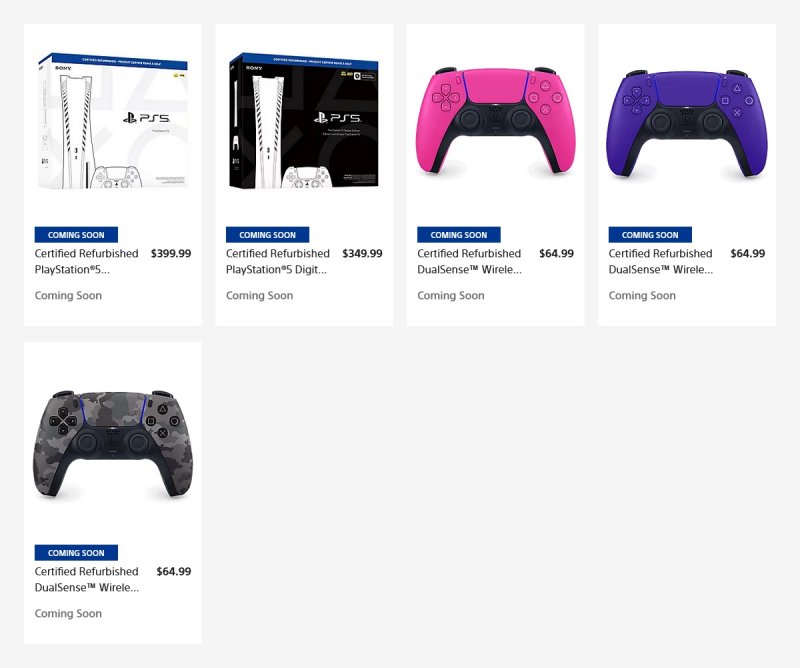 Lo screenshot con i prodotti ricondizionati