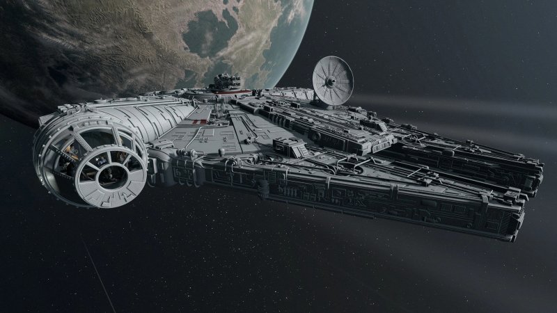 Il Millennium Falcon di Star Wars Genesis può essere ottenuto in modo piuttosto accurato da un certo parcheggio su Kessel