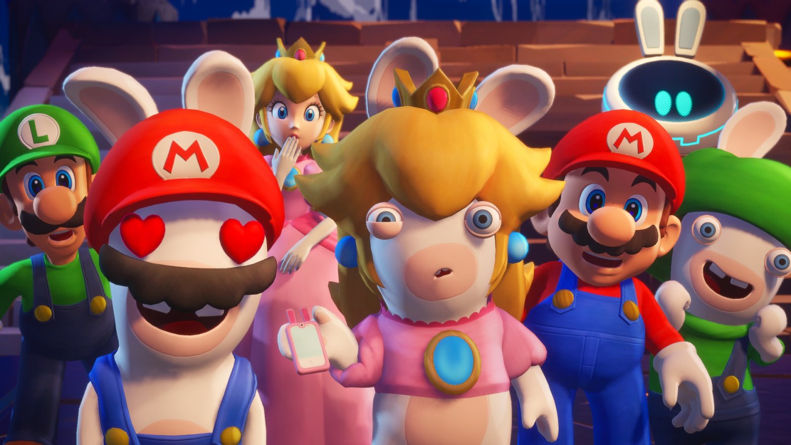 Mario e i Rabbids in un'immagine di Sparks of Hope