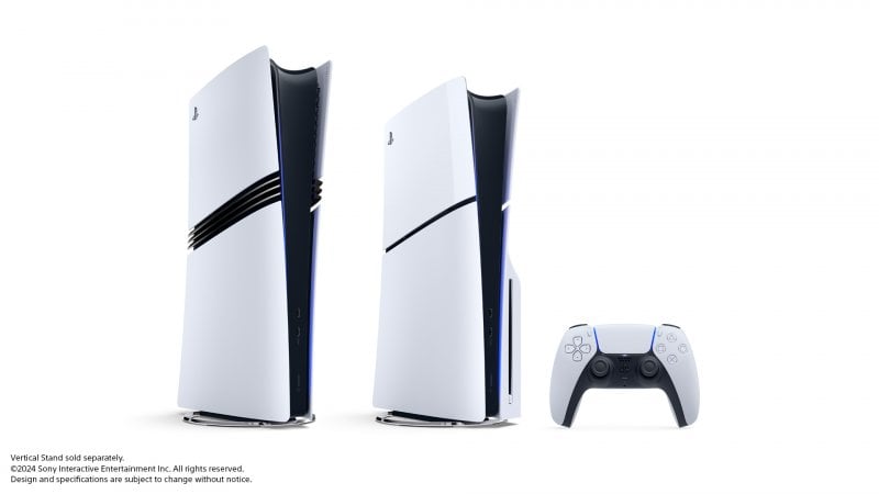 PS5 Pro on the left, the 'Slim' model on the right