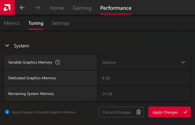 Il menu che permette di gestire il VGM Il menu che permette di gestire il VGM