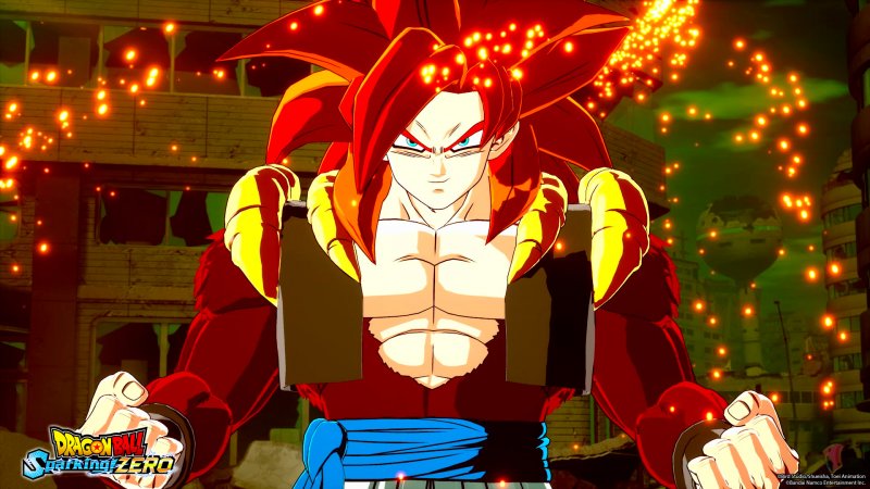 Gogeta Super Saiyan di quarto livello in Dragon Ball: Sparking! Zero Gogeta Super Saiyan di quarto livello in Dragon Ball: Sparking! Zero