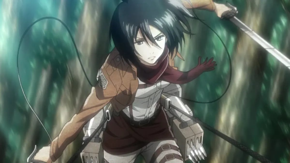 Mikasa in una scena de L'Attacco dei Giganti