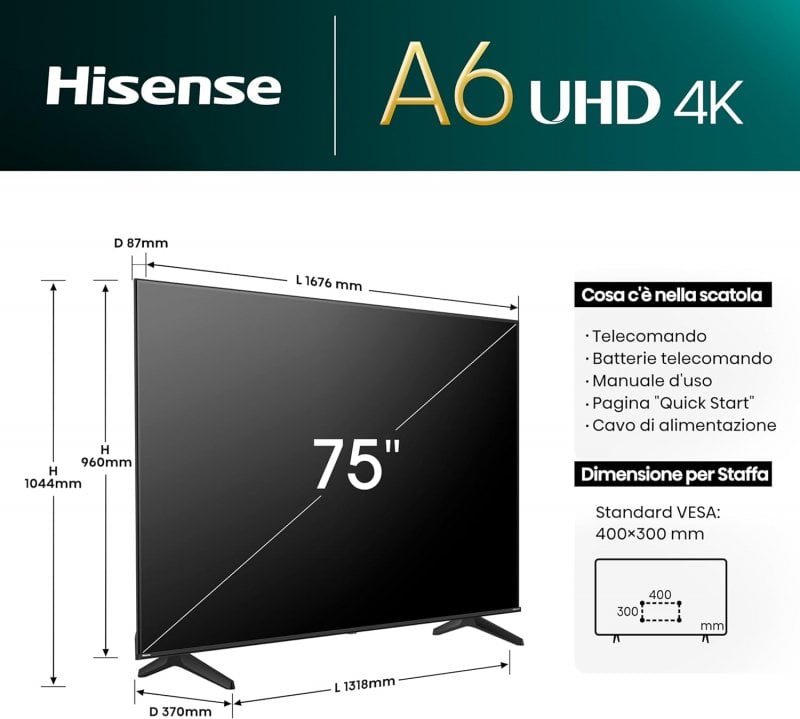 TV Hisense 4K 65''