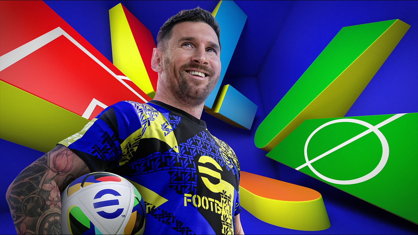 La copertina di eFootball 2025 con Lionel Messi