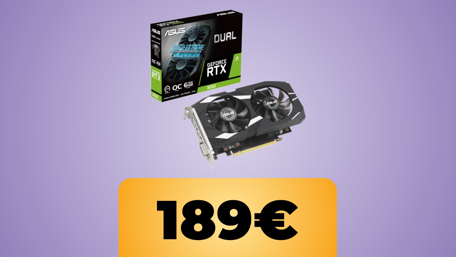 Asus Dual Nvidia GeForce RTX 3050 OC e il prezzo su Amazon