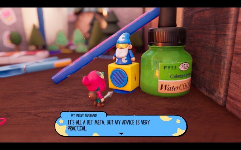 Minibeard è lì per suggerire come risolvere le situazioni più cervellotiche, un valido alleato nel caso ci si blocchi davanti a un enigma