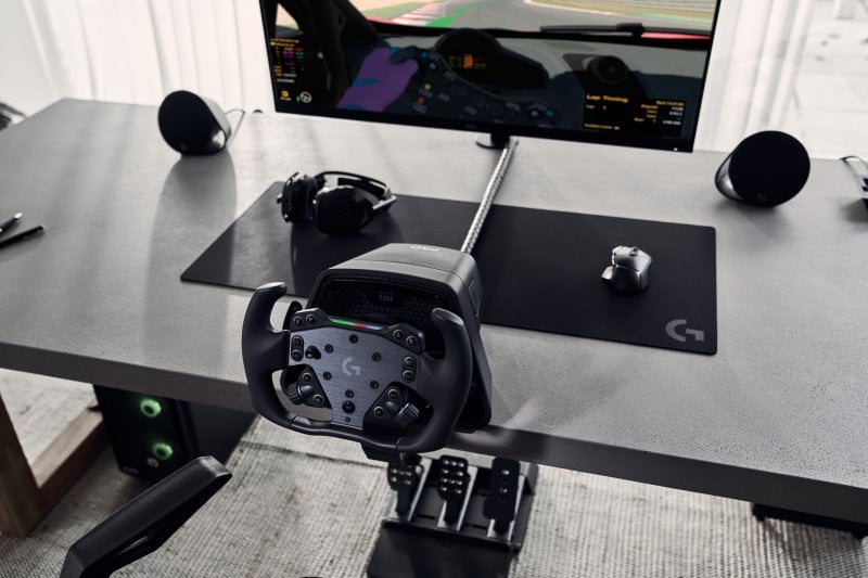 An assembled Logitech G RS station