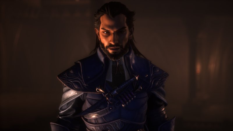 La caratterizzazione di Lucanis è piuttosto eccessiva: sembra uscito da una pubblicità di Dolce & Gabbana