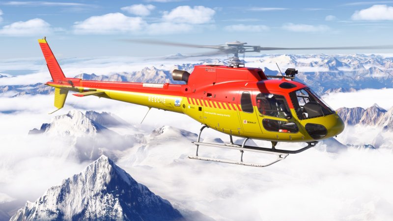 Un elicottero in Microsoft Flight Simulator 2024