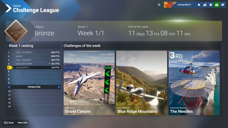 La Challenge League di Microsoft Flight Simulator 2024