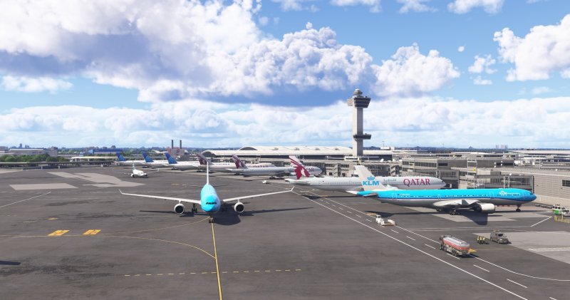 Un aeroporto in Microsoft Flight Simulator 2024