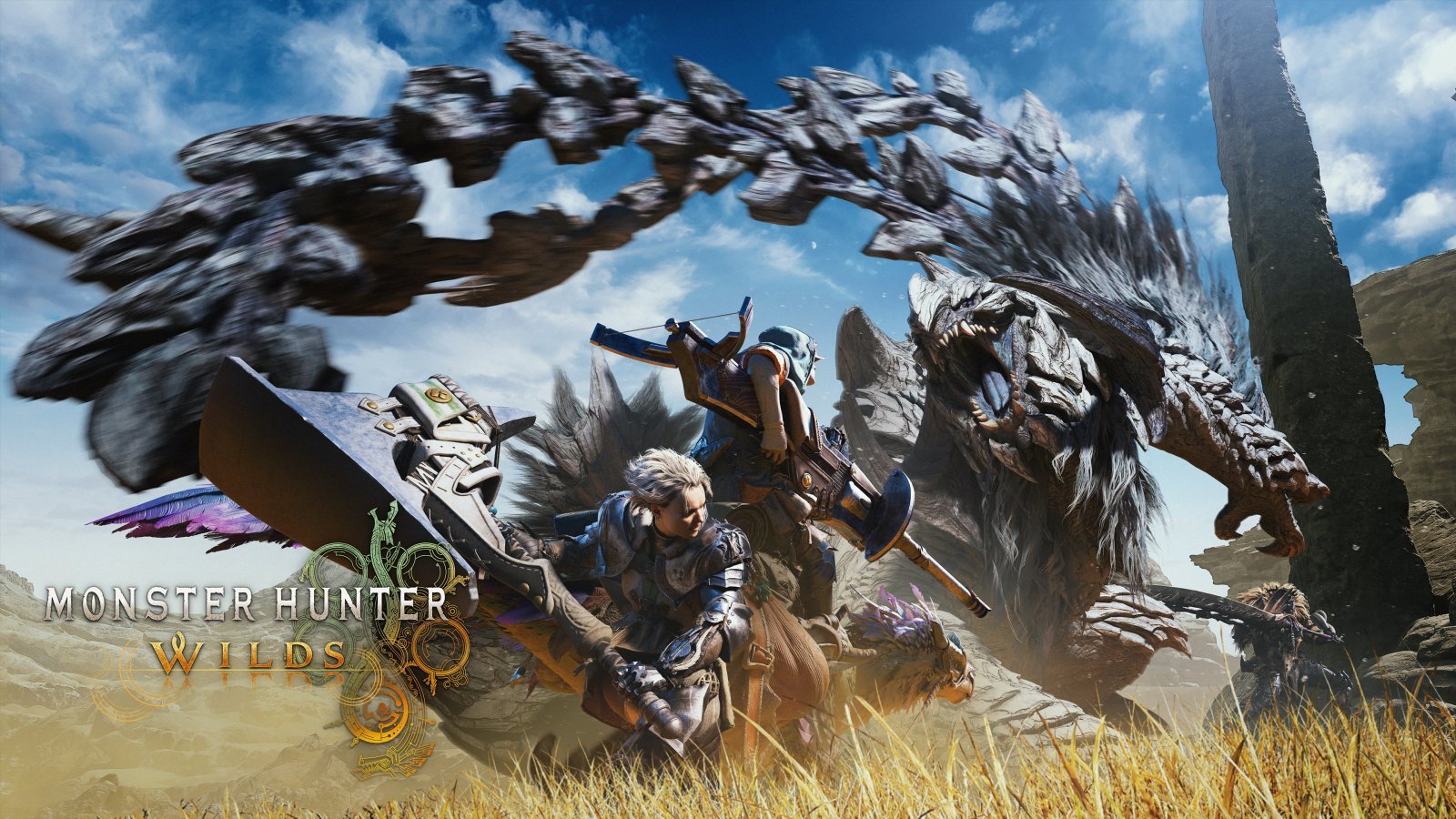 Un cacciatore affronta l'Arkveld nella copertina di Monster Hunter Wilds