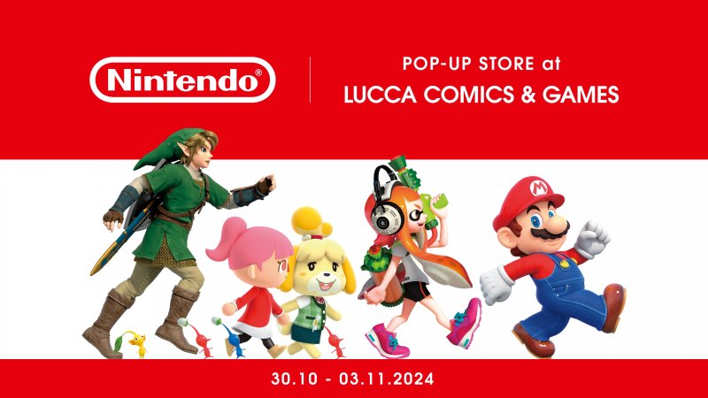 La locandina del Nintendo Pop-Up Store a Lucca Comics