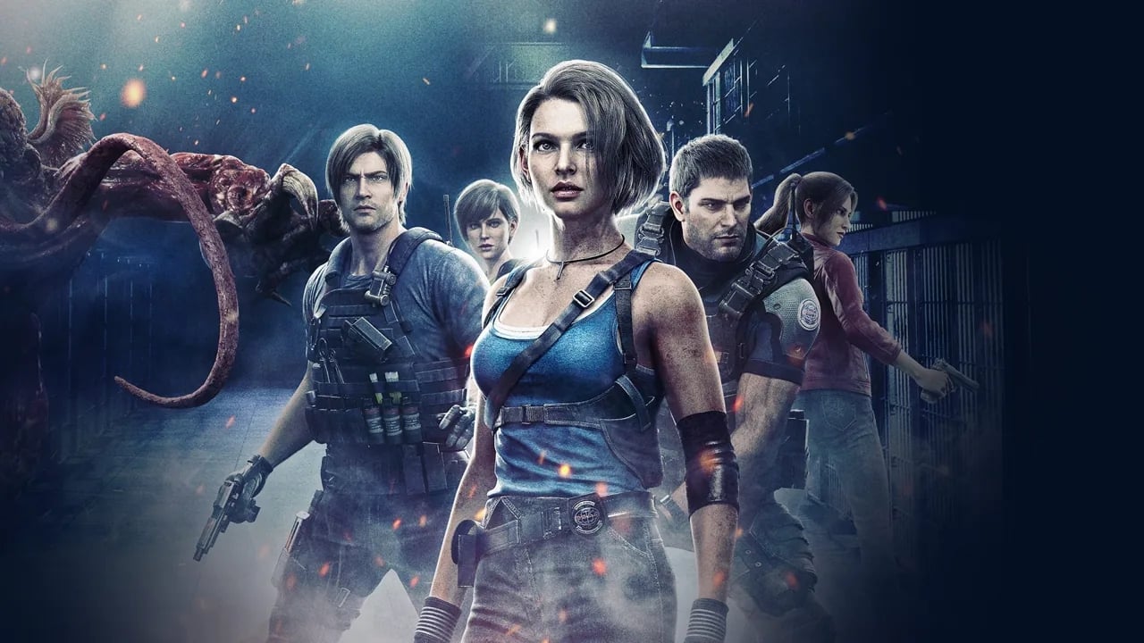 Una composizione con vari protagonisti di Resident Evil