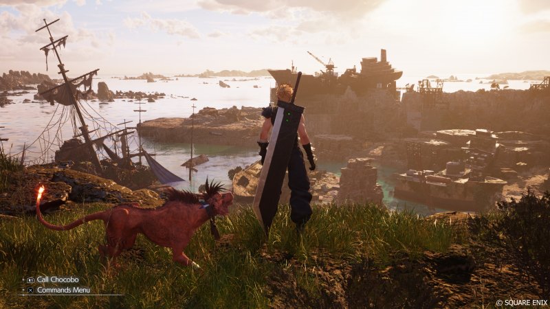 Square Enix ha fornito degli asset in alta definizione dedicati a zone più avanzate delle Praterie, in cui si notano i miglioramenti all'illuminazione Square Enix ha fornito degli asset in alta definizione dedicati a zone più avanzate delle Praterie, in cui si notano i miglioramenti all'illuminazione