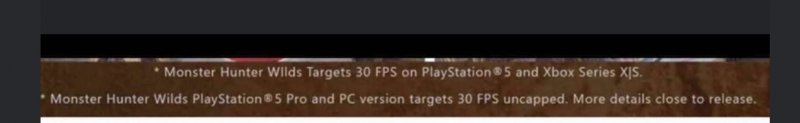 La presunta nota di Capcom sugli FPS delle varie versioni di Monster Hunter Wilds