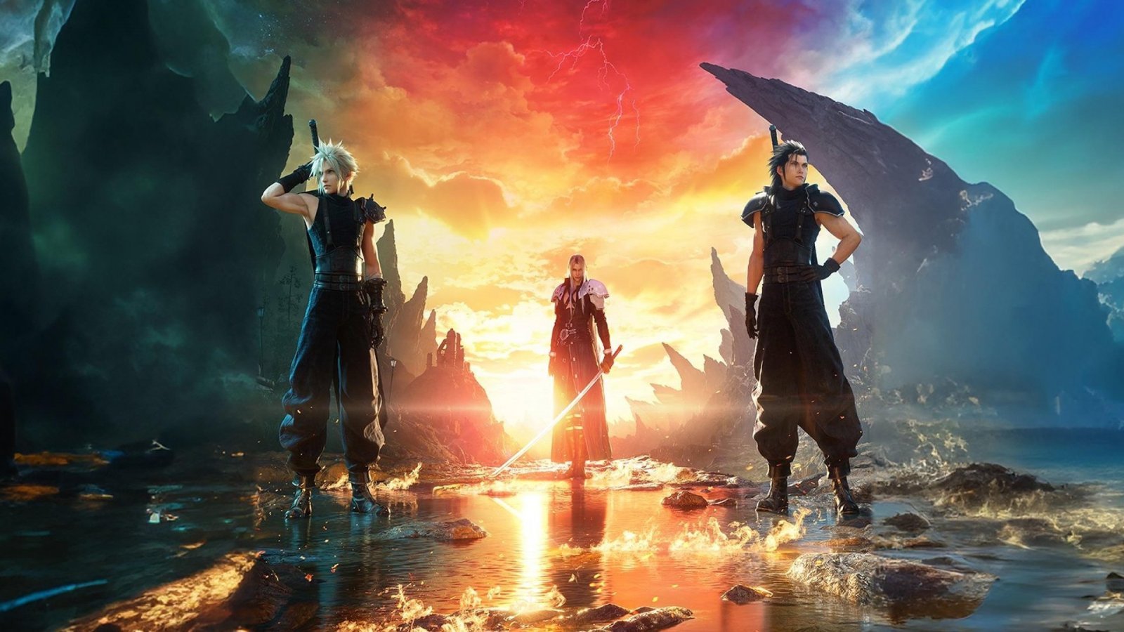 Cloud, Sephiroth e Zack in Final Fantasy 7 Rebirth