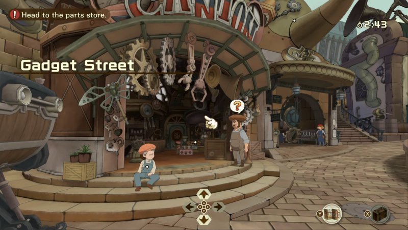 Gli scenari nel nuovo Layton sono interamente in 3D, ma come da tradizione si esplorano passando da una schermata all'altra