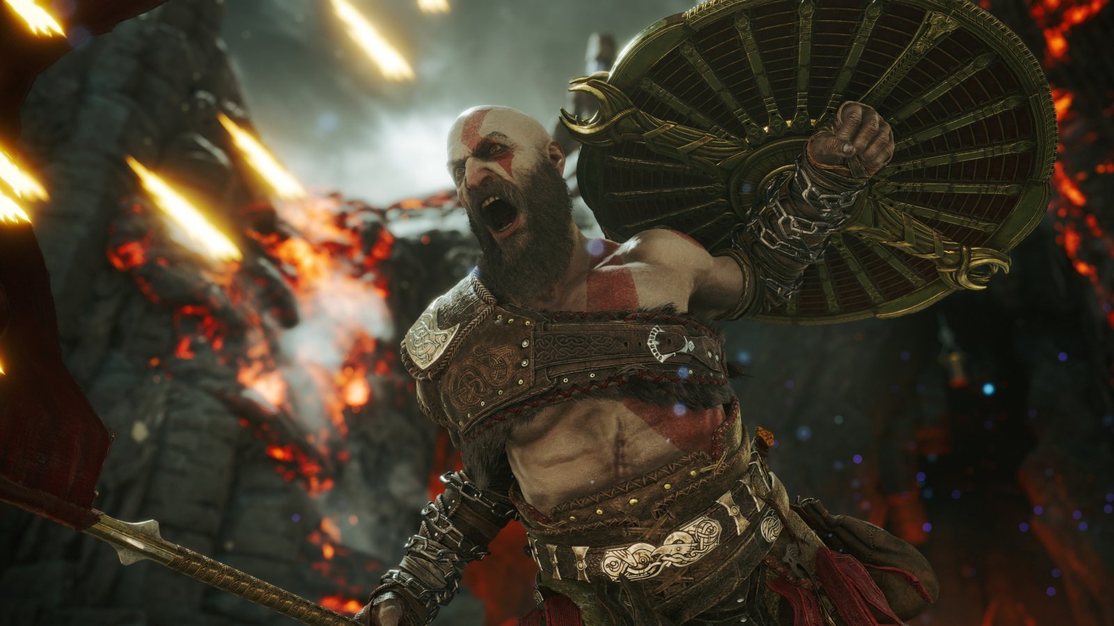 Kratos nella versione PC di God of War Ragnarok