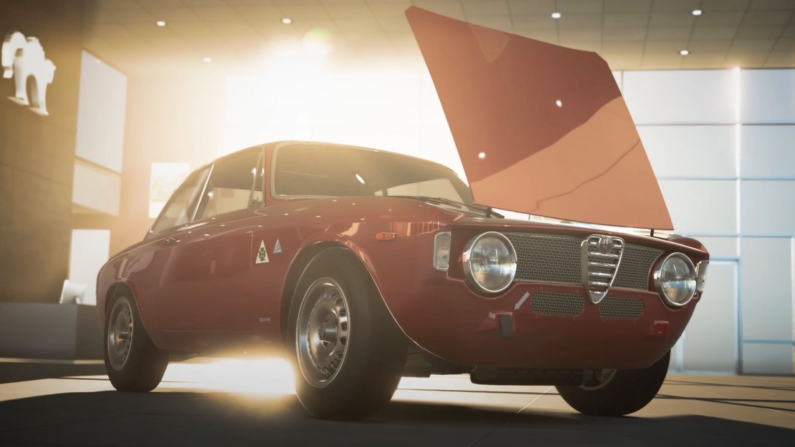 Un Alfa Romeo esposta nella modalità foto di Assetto Corsa EVO