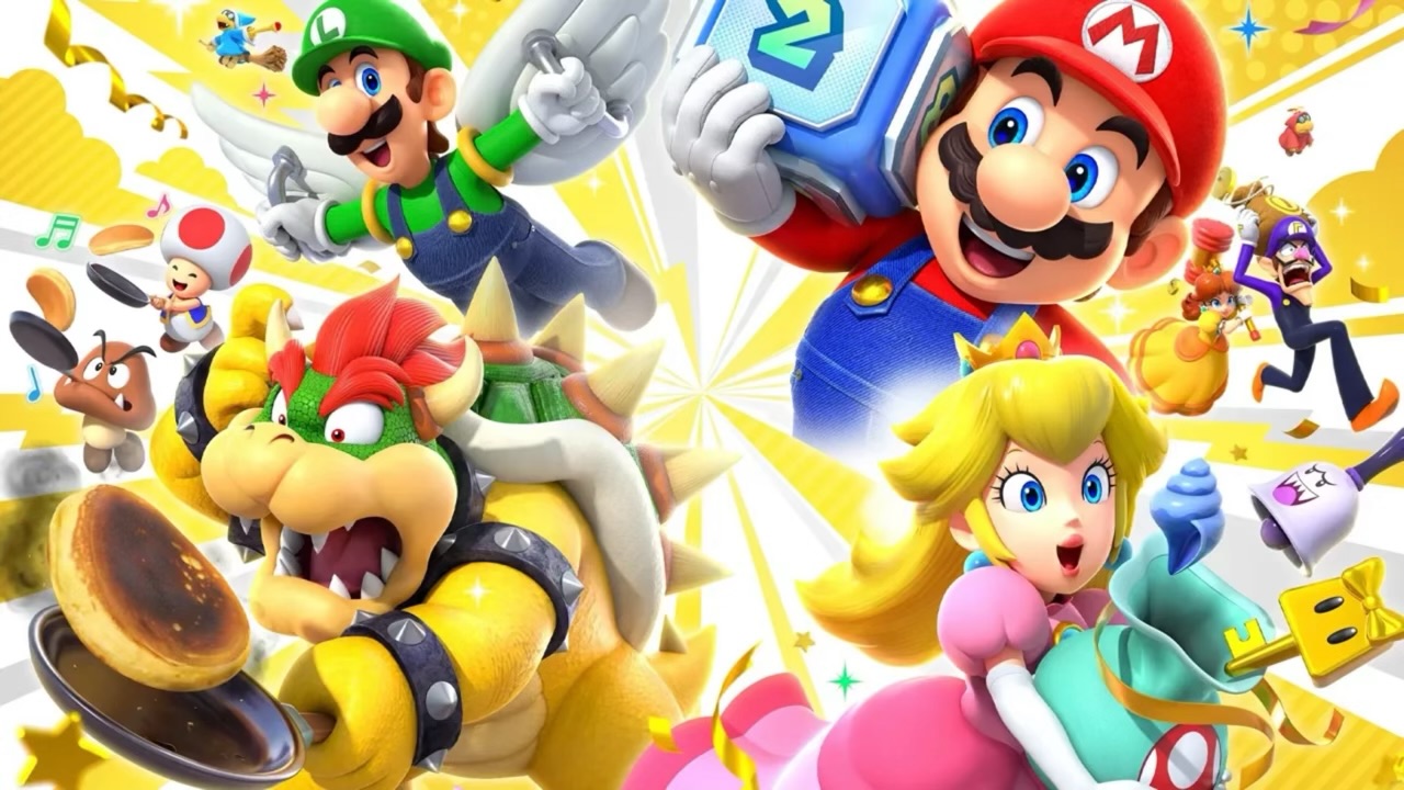 Mario, Peach, Luigi, Bowser e gli altri protagonisti di Super Mario Party Jamboree
