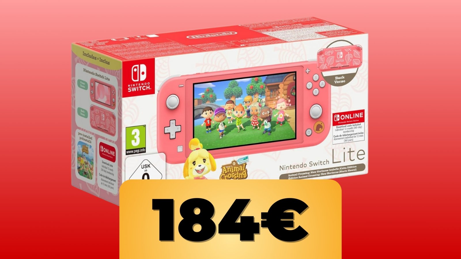 Lo sconto Amazon della Nintendo Switch Lite con Animal Crossing