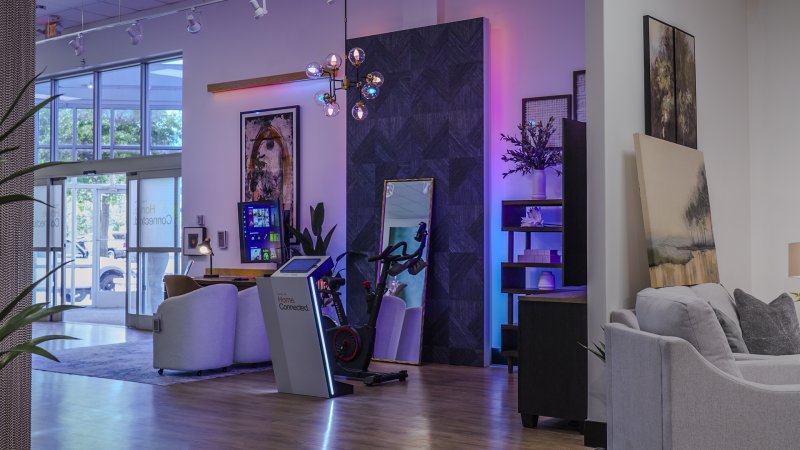 Una sala dello showroom Samsung