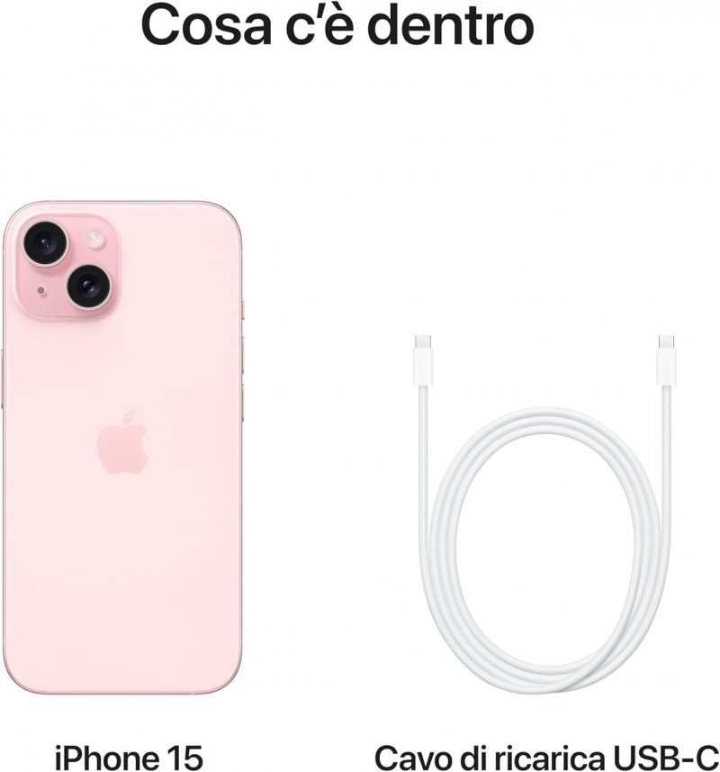 I contenuti della confezione dell'Apple iPhone 15