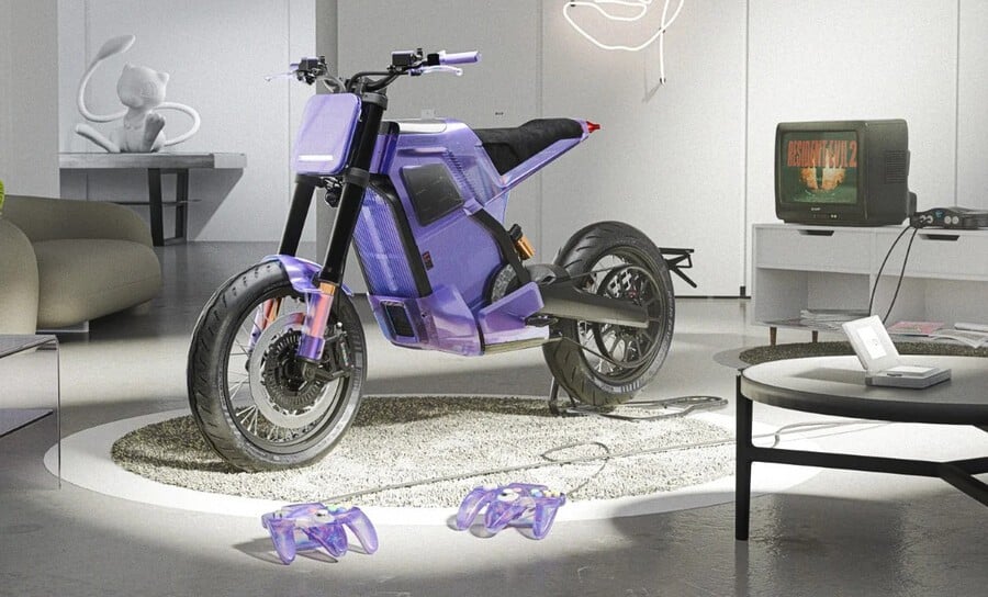 La moto elettrica ispirata al Game Boy Color