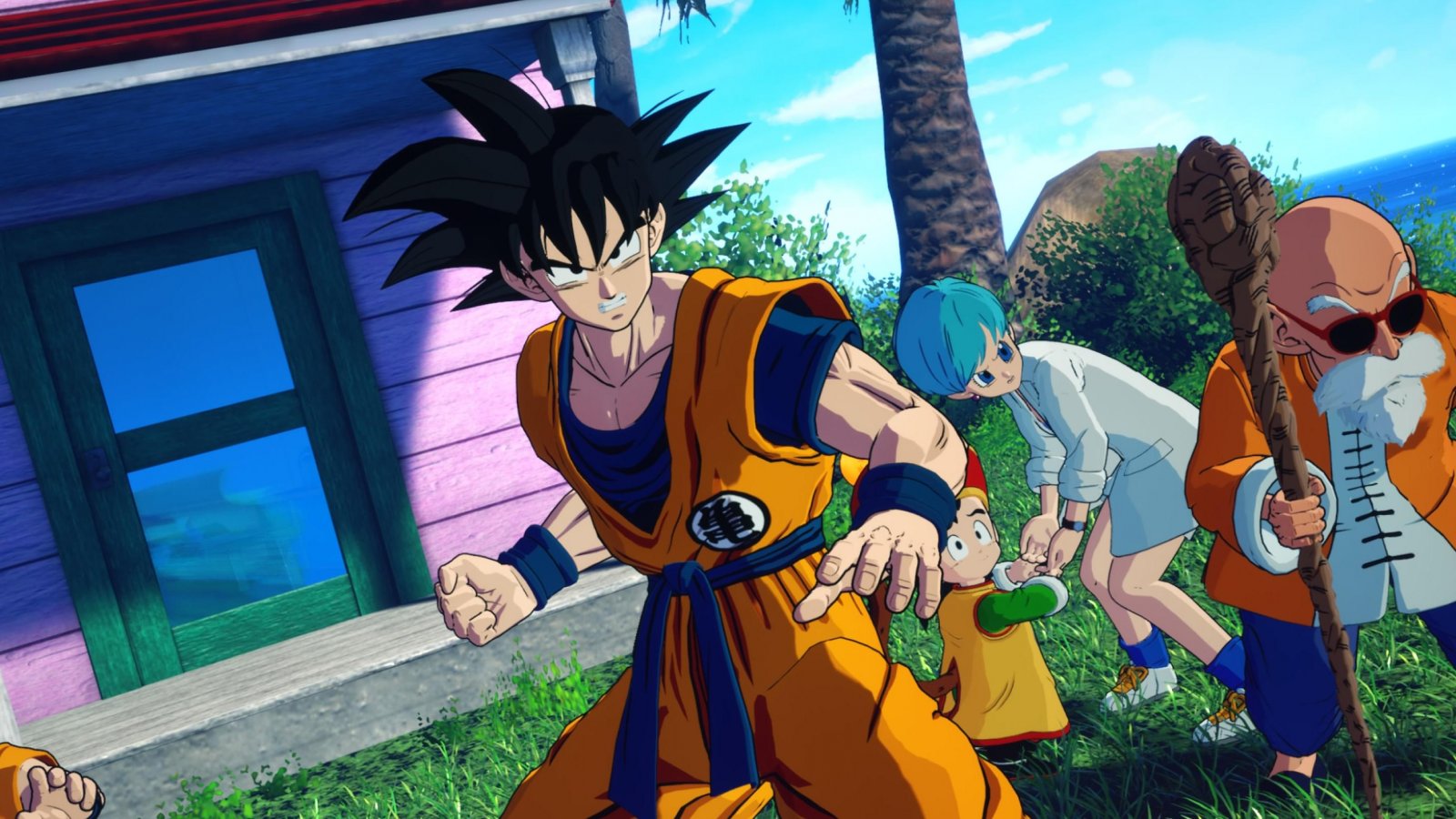 Goku, Bulma e Muten in Dragon Ball: Sparking! Zero