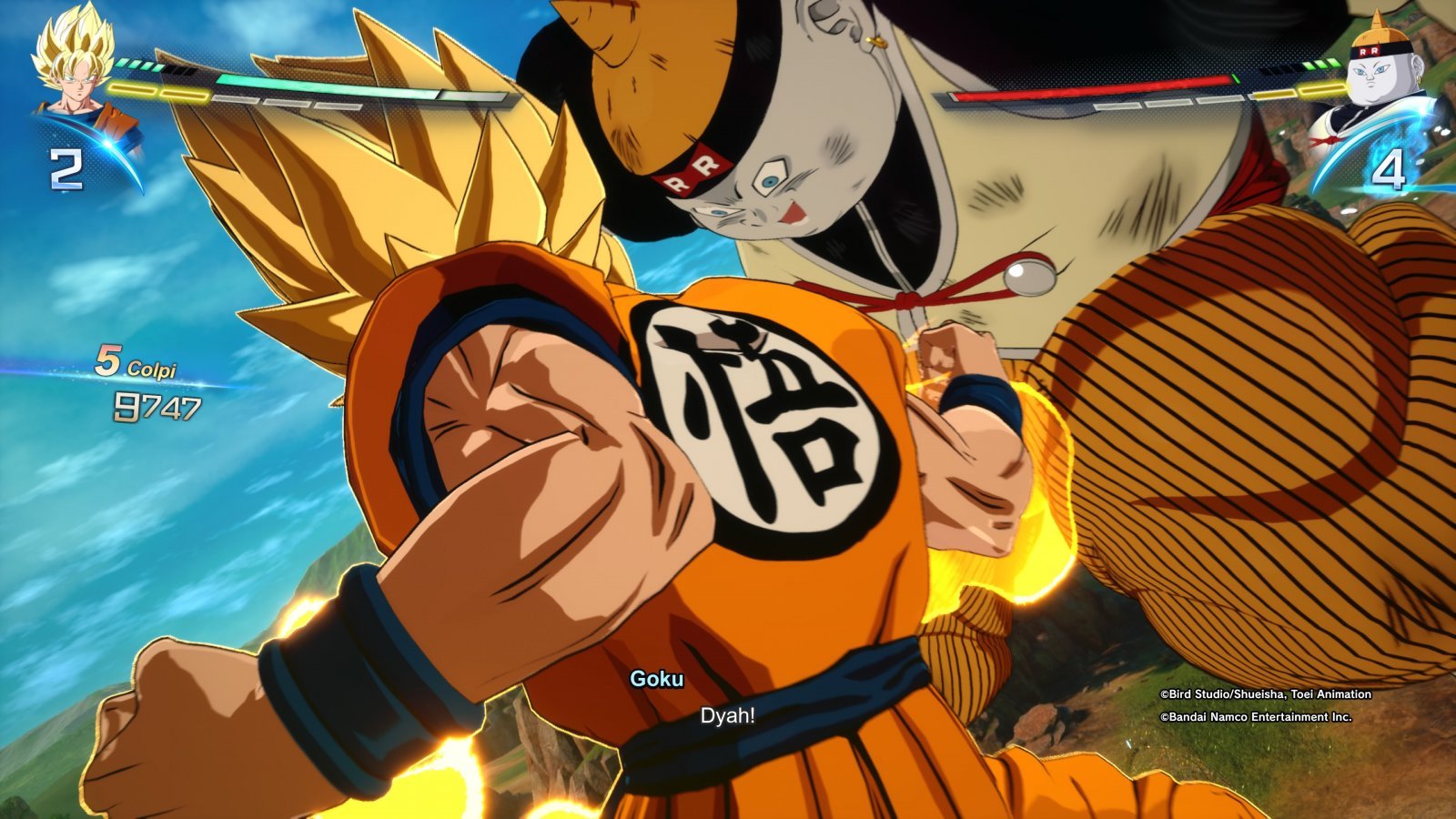 Goku affronta l'Androide 19 in Dragon Ball: Sparking! Zero