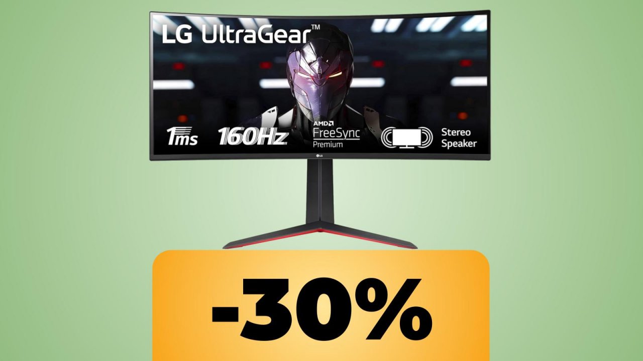 Il monitor LG 34GP63AP UltraGear QHD Ultrawide è al minimo storico per la Festa delle Offerte Prime di Amazon