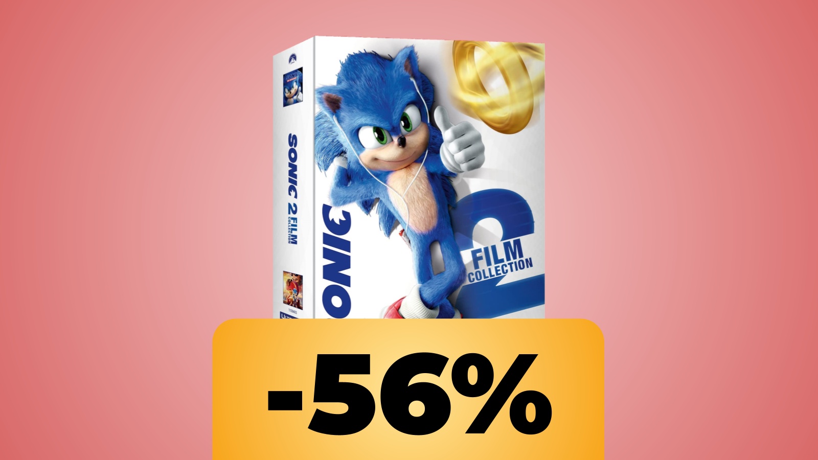 La confezione della collection dei due film di Sonic e lo sconto di Amazon