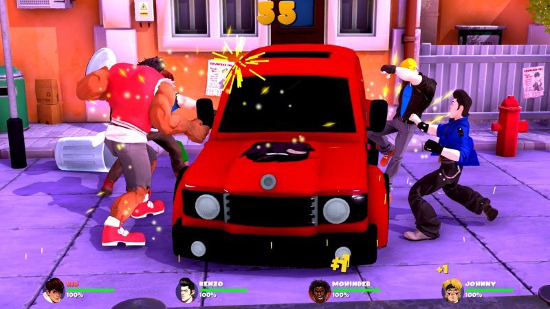 Un momento di gioco in Mad Streets con un livello bonus