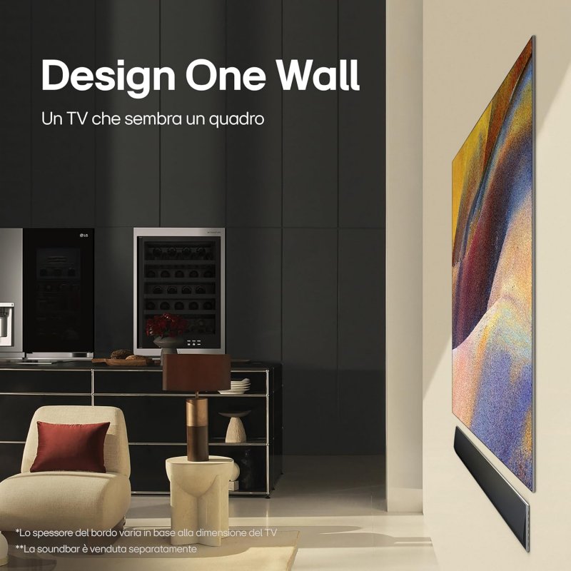 Il Design One Wall della TV LG OLED ev 55 G4.